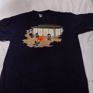 Medium black shirt w/little ninjas